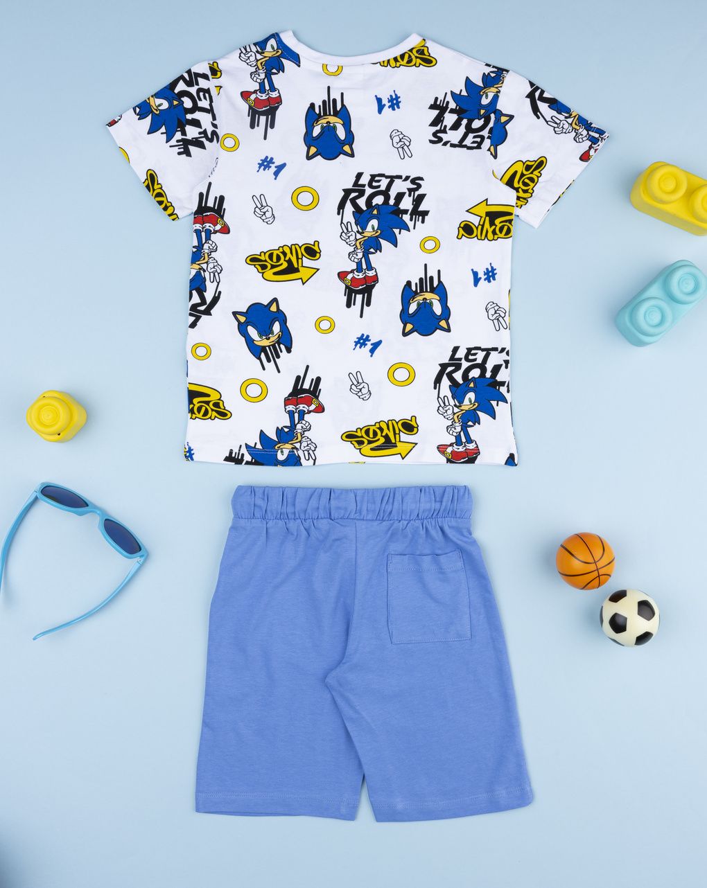 Completo corto bambino sonic
