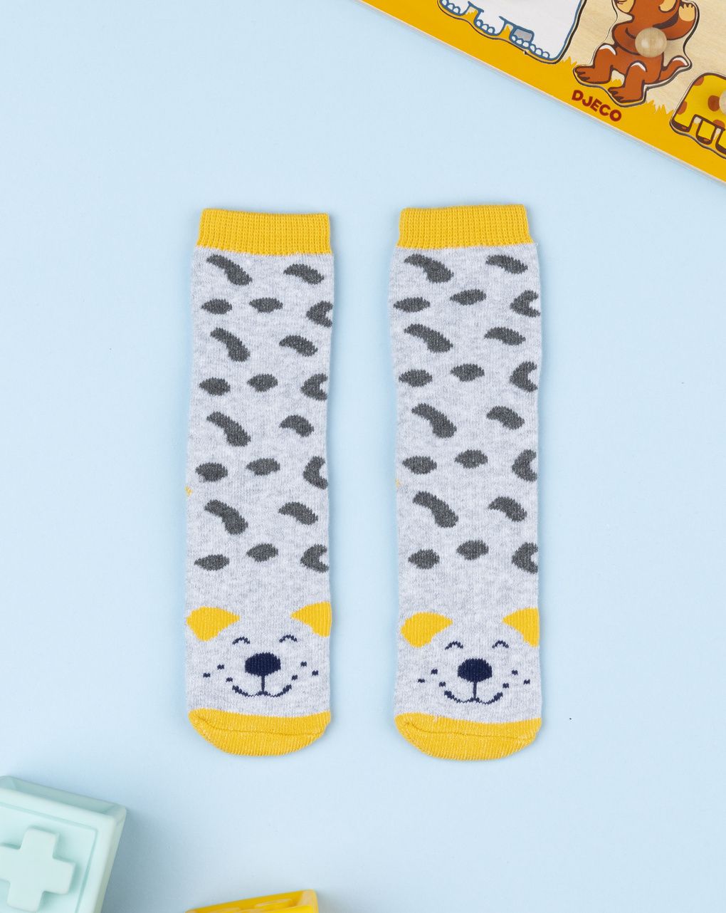 Antiscivolo bimbo grigio/giallo