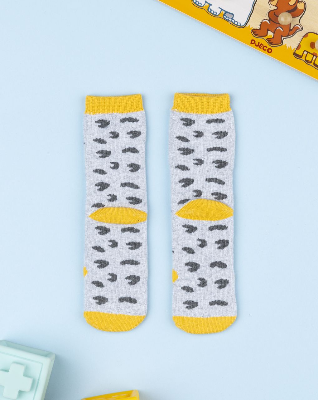 Antiscivolo bimbo grigio/giallo