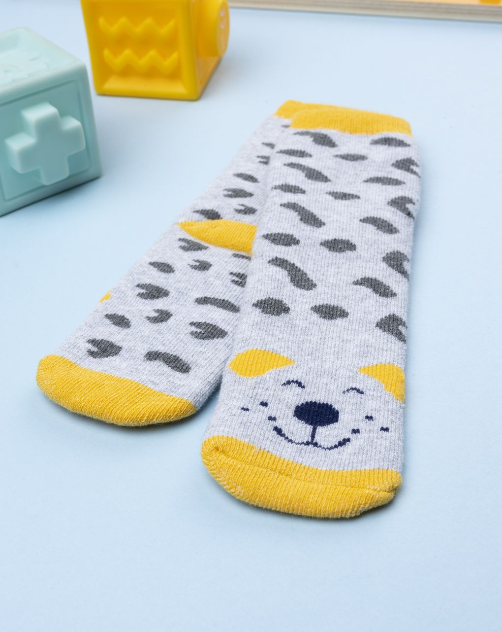 Antiscivolo bimbo grigio/giallo