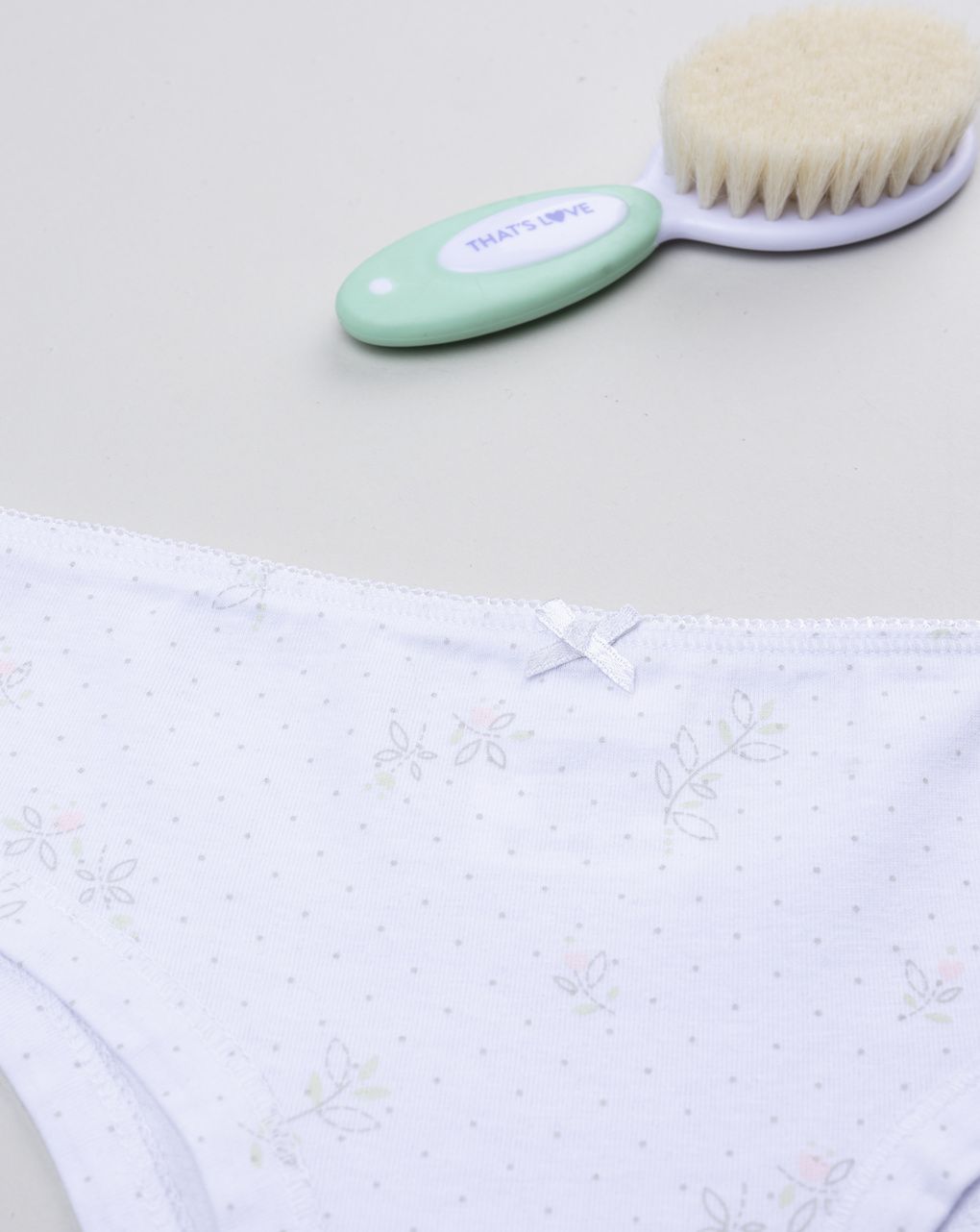 Slip bimba bianco con allover