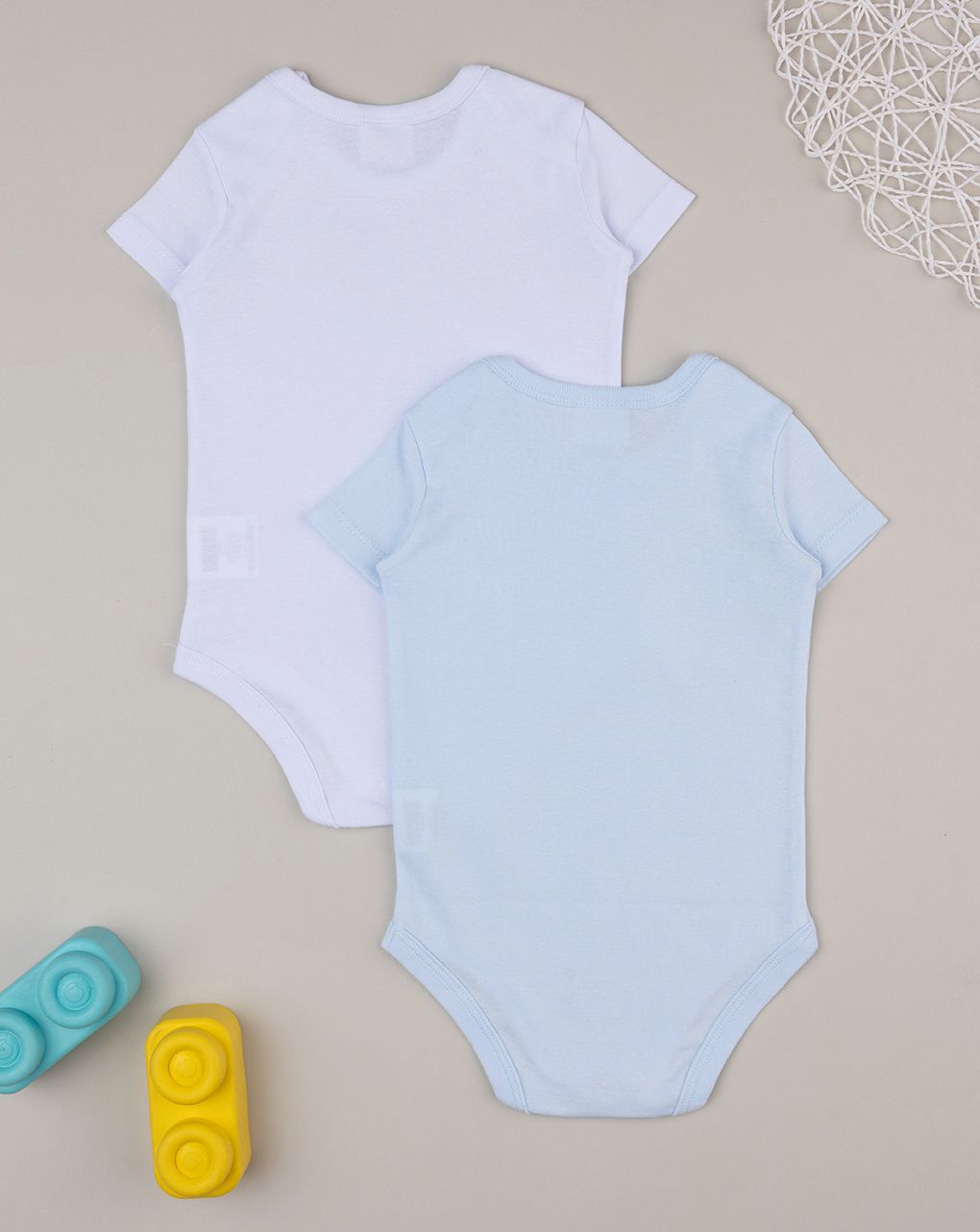 Pack 2 body azzurro e bianco