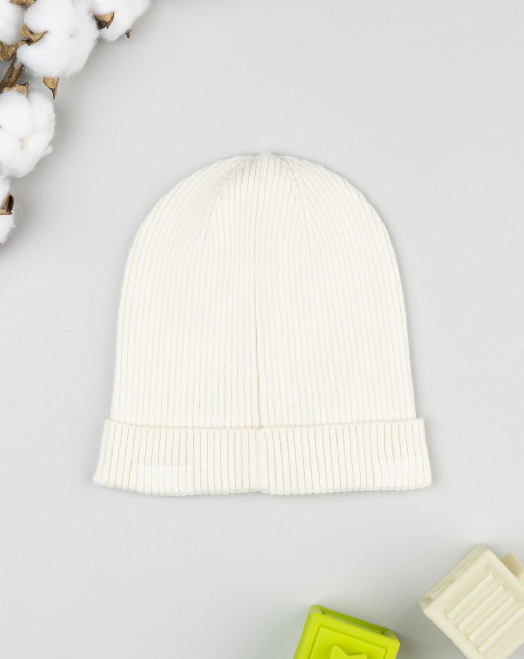 Berretto bimba bianco costina minnie