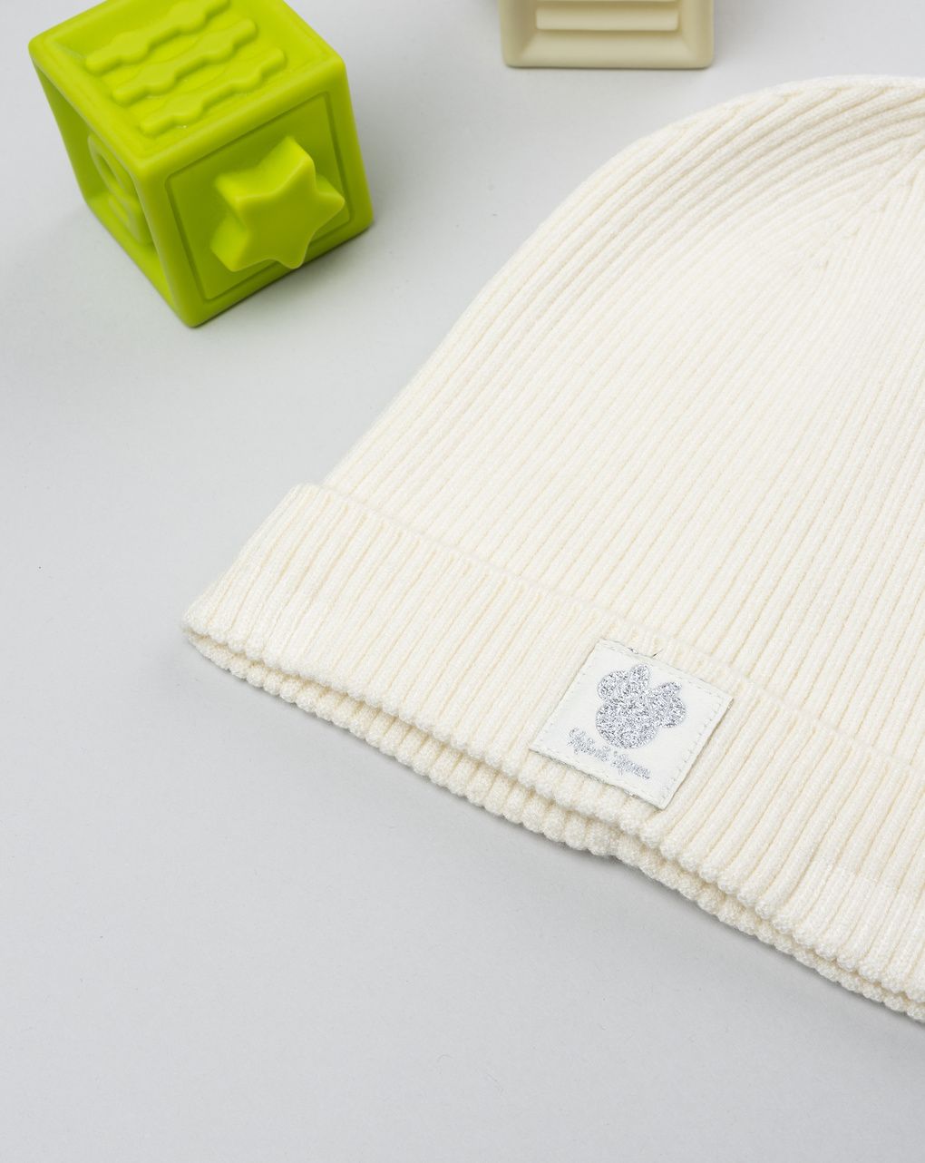 Berretto bimba bianco costina minnie