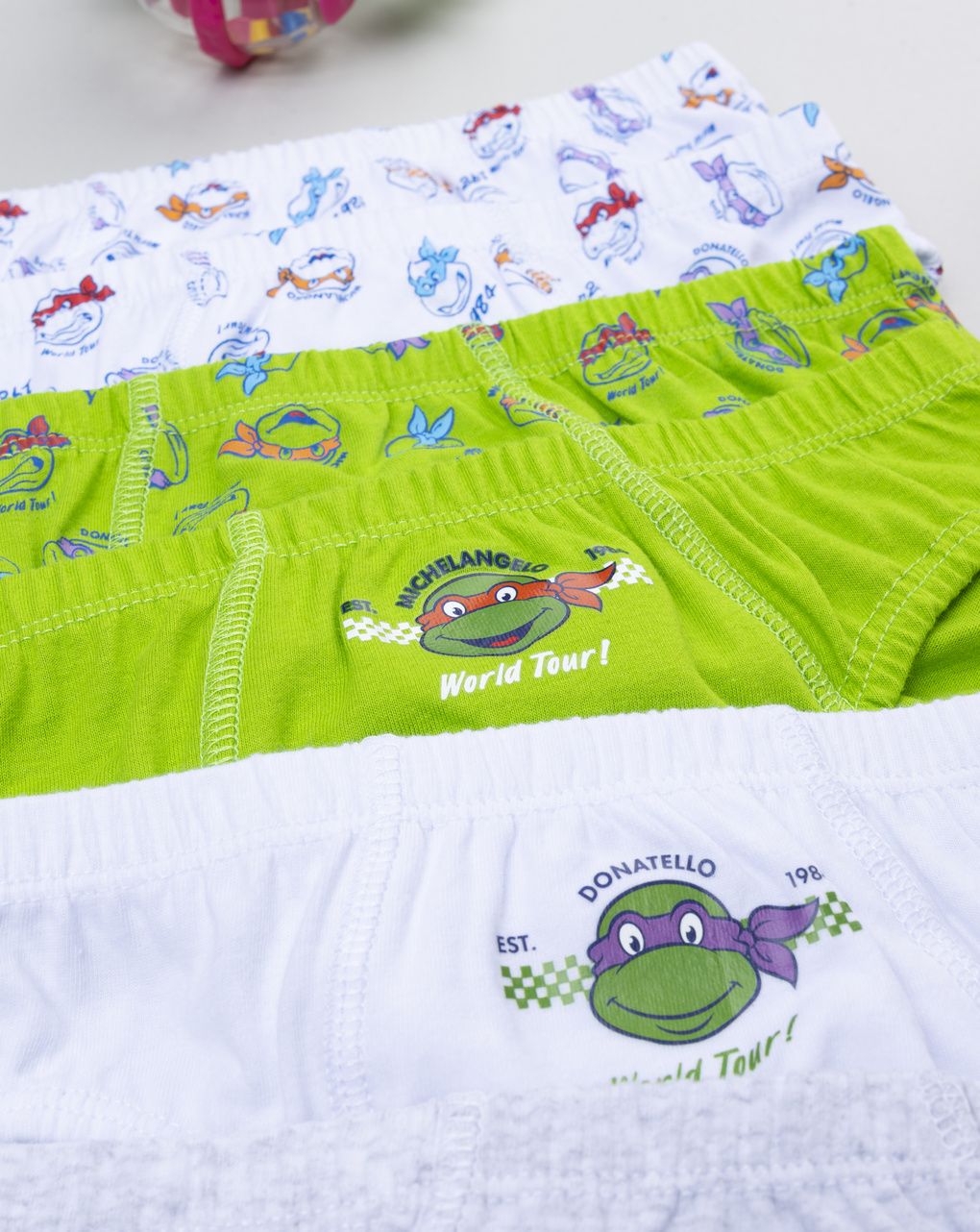 Pack 7 slip bimbo tartarughe