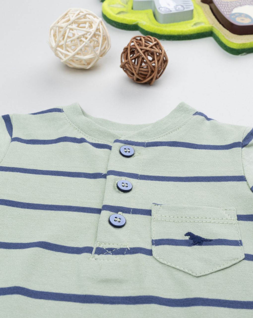 T-shirt bimbo mezza manica rigata