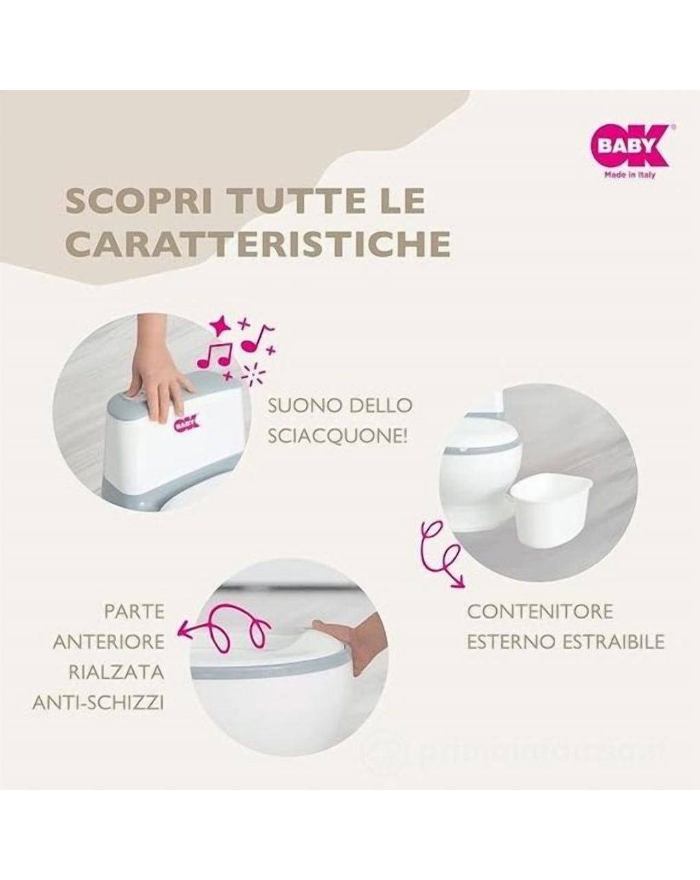 Mini wc vasino bianco - okbaby