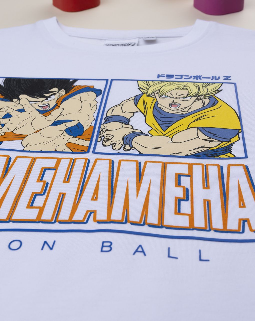 T-shirt manica corta bambino bianca dragon ball