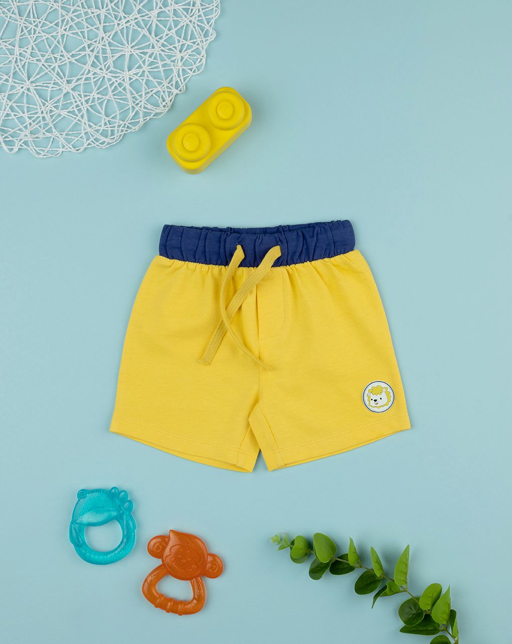 Shorts bimbo giallo/viola
