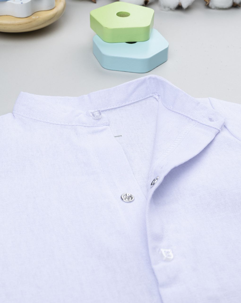 Camicia mezza manica bianca neonato