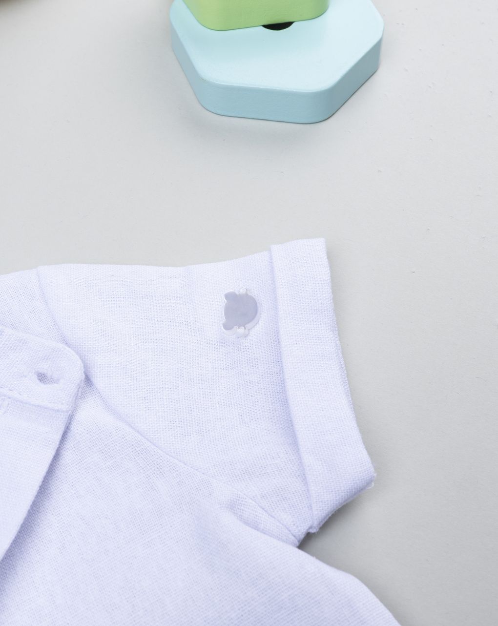 Camicia mezza manica bianca neonato