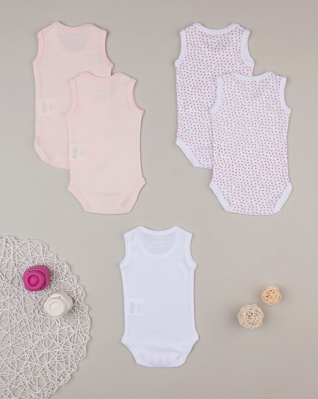 Pack x5 body spalla larga bimba