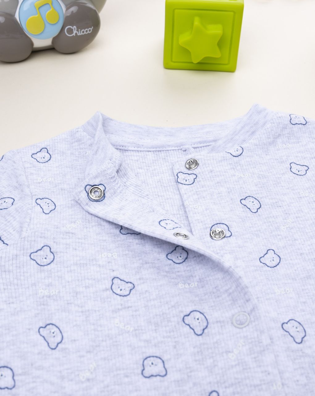 Tutina bimbo grigia orsetti allover