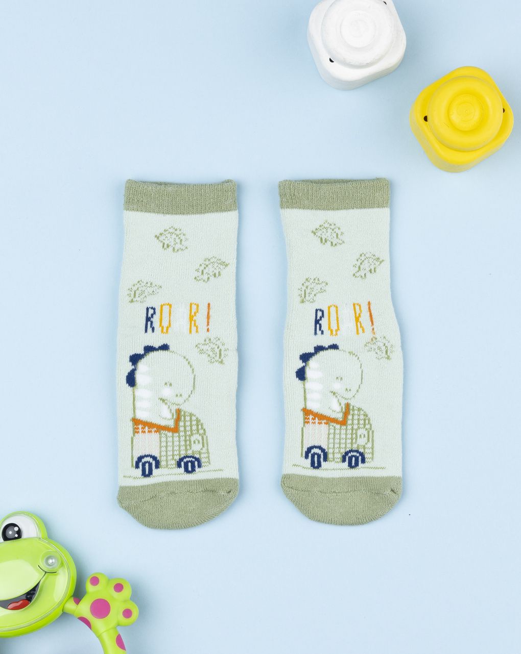 Antiscivolo bimbo verde dino