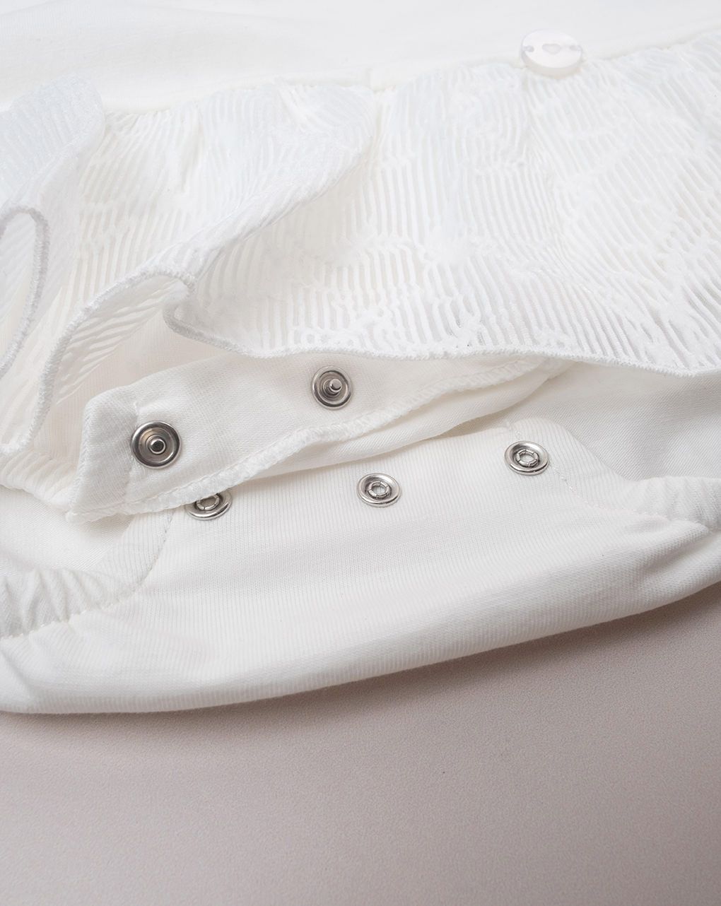 Pagliaccetto jersey bimba panna