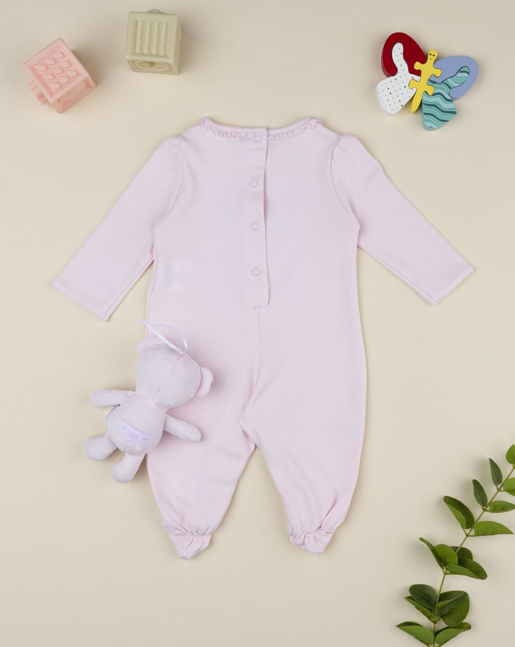 Tutina rosa neonata con orsetto regalo