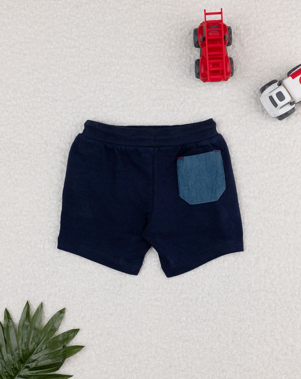Shorts blu scuro bimbo orsetti