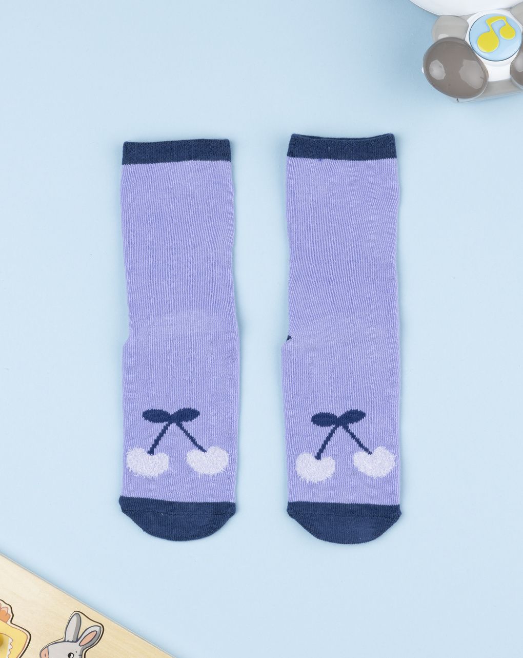 Antiscivolo bimba lilla ciliegie