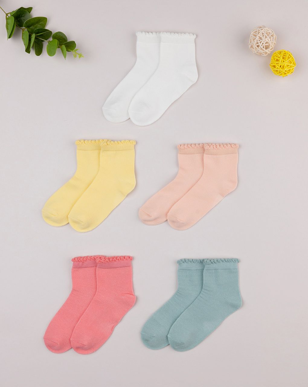 Pack 5 calze bimba multicolor
