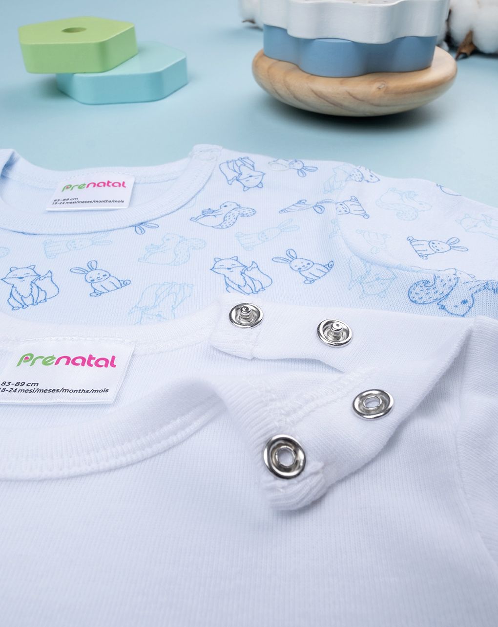 Pack 2 body intimi neonato "bosco"