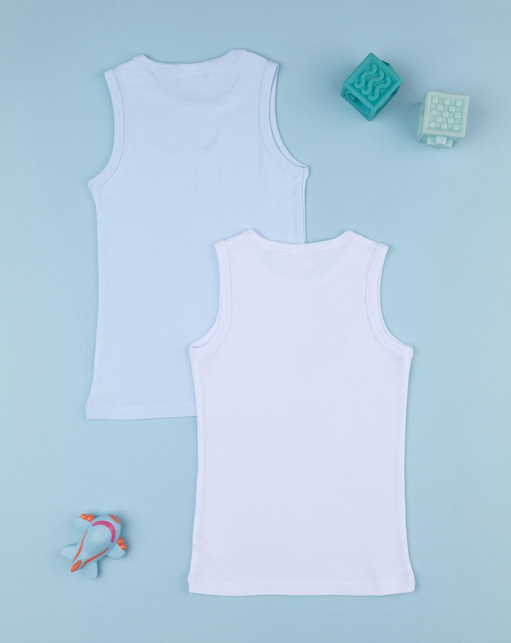 Pack 2 canotte intime bambino in cotone