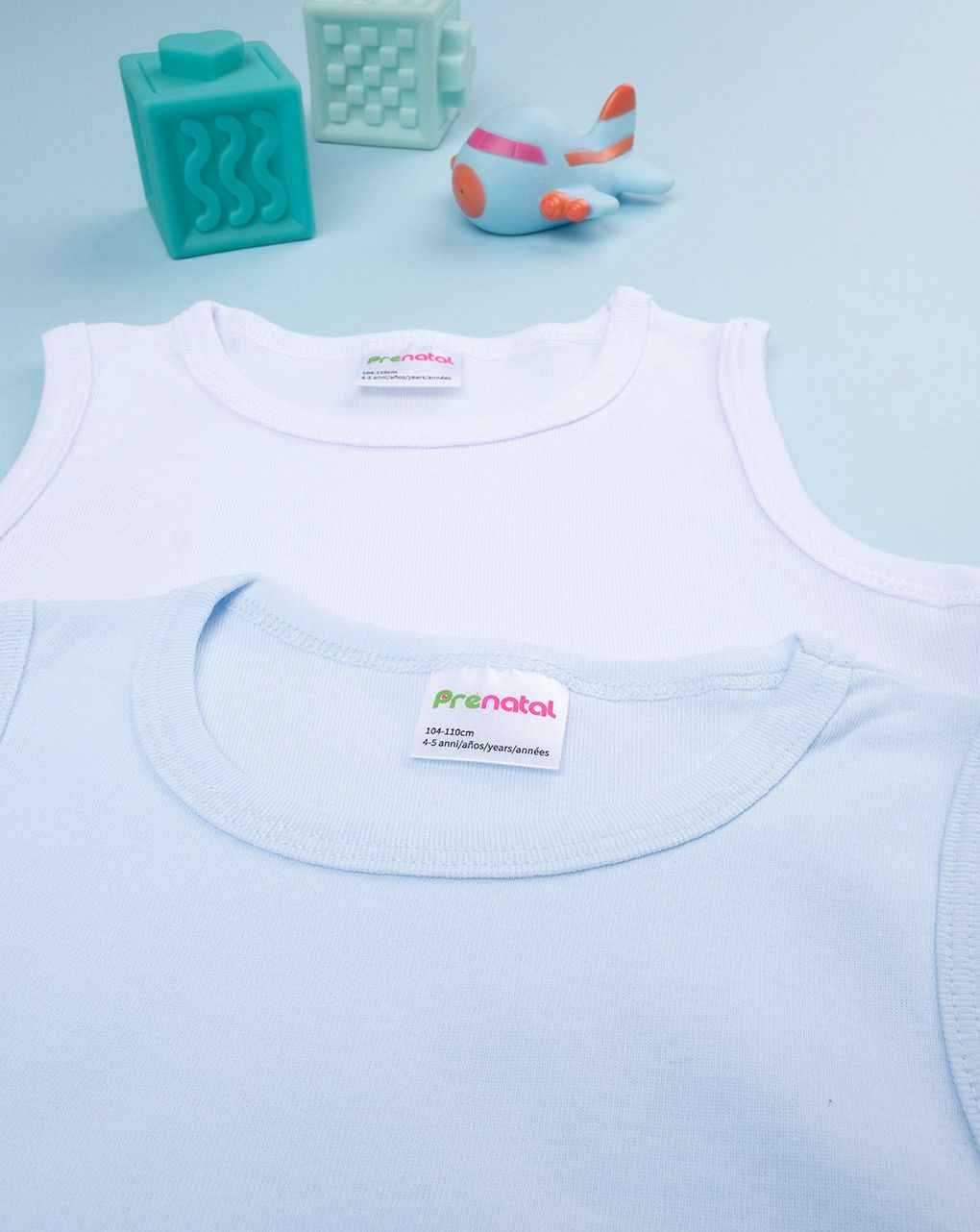 Pack 2 canotte intime bambino in cotone