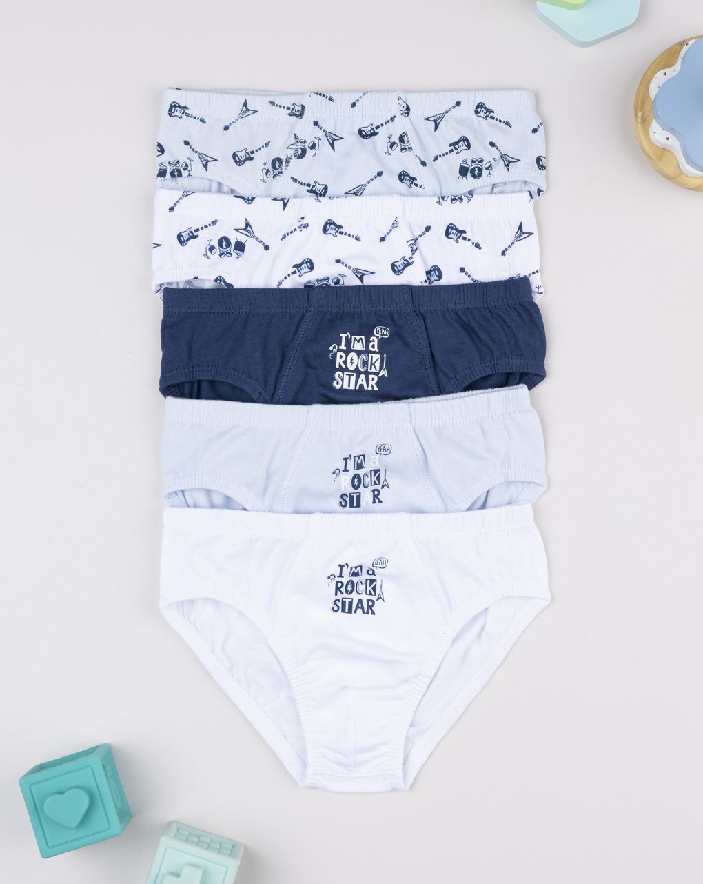 Pack 5 slip bambino rock