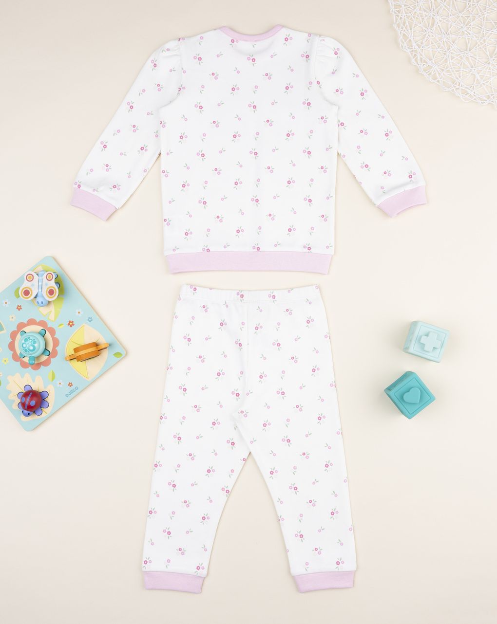 Pigiama bimba fiori allover