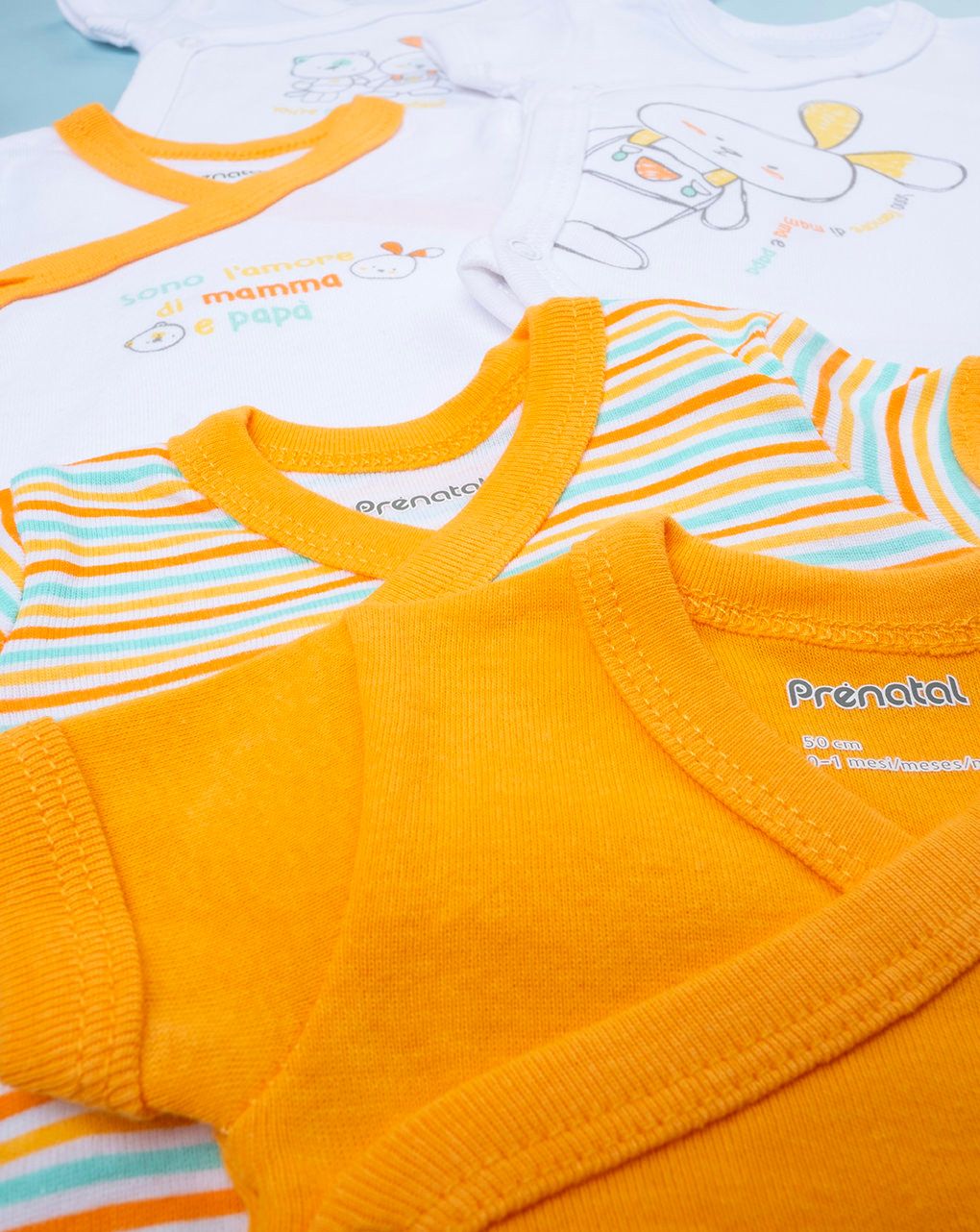 Pack x5 body manica corta unisex