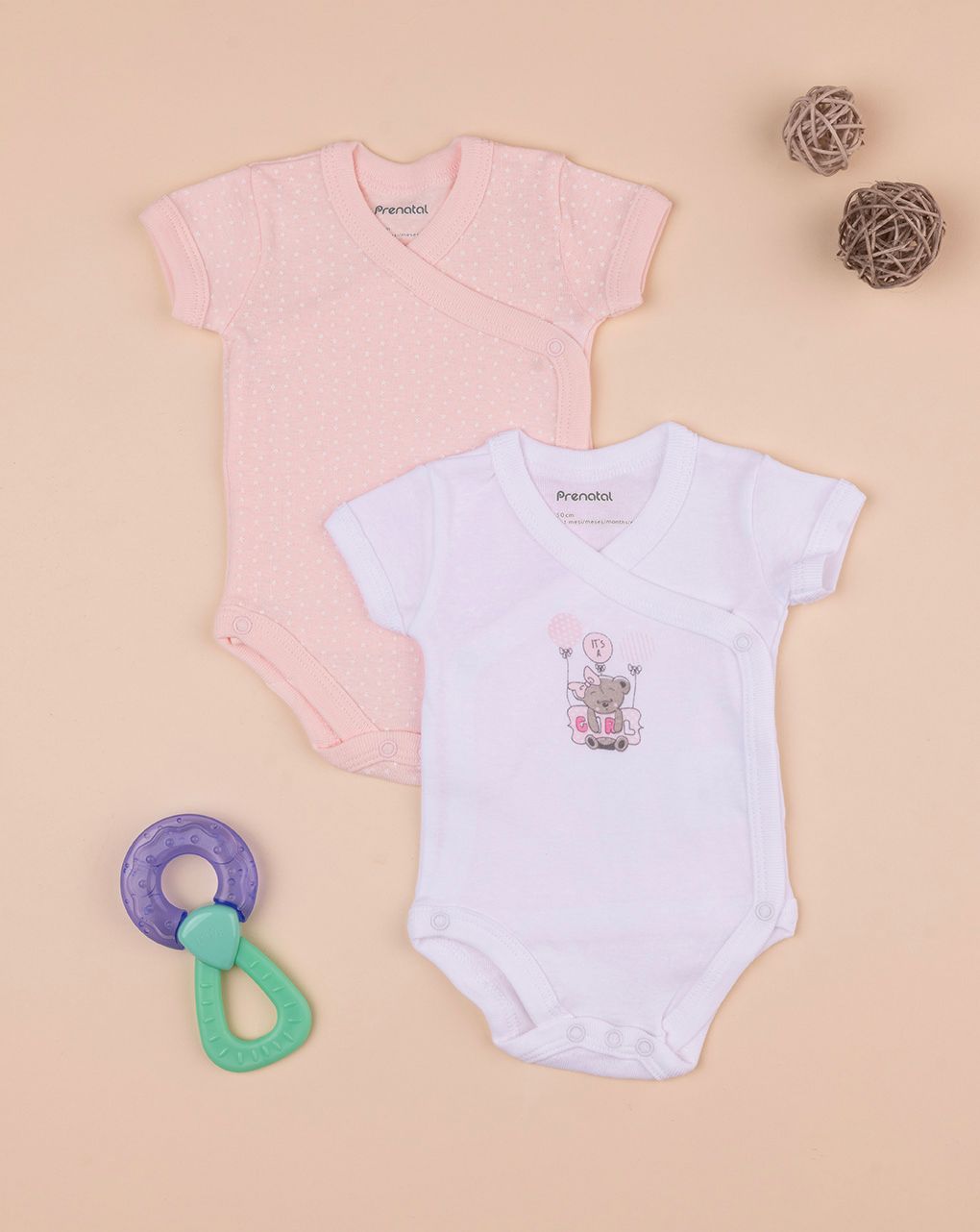 Pack 2 pezzi body con stampa