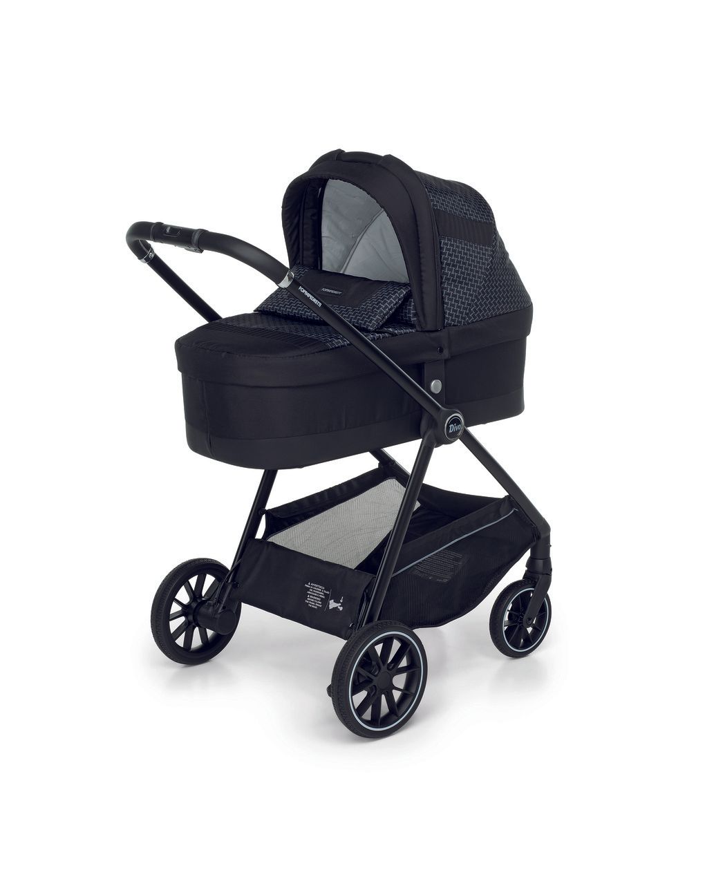 Trio divo chic + seggiolino rek black + adattatore - foppapedretti