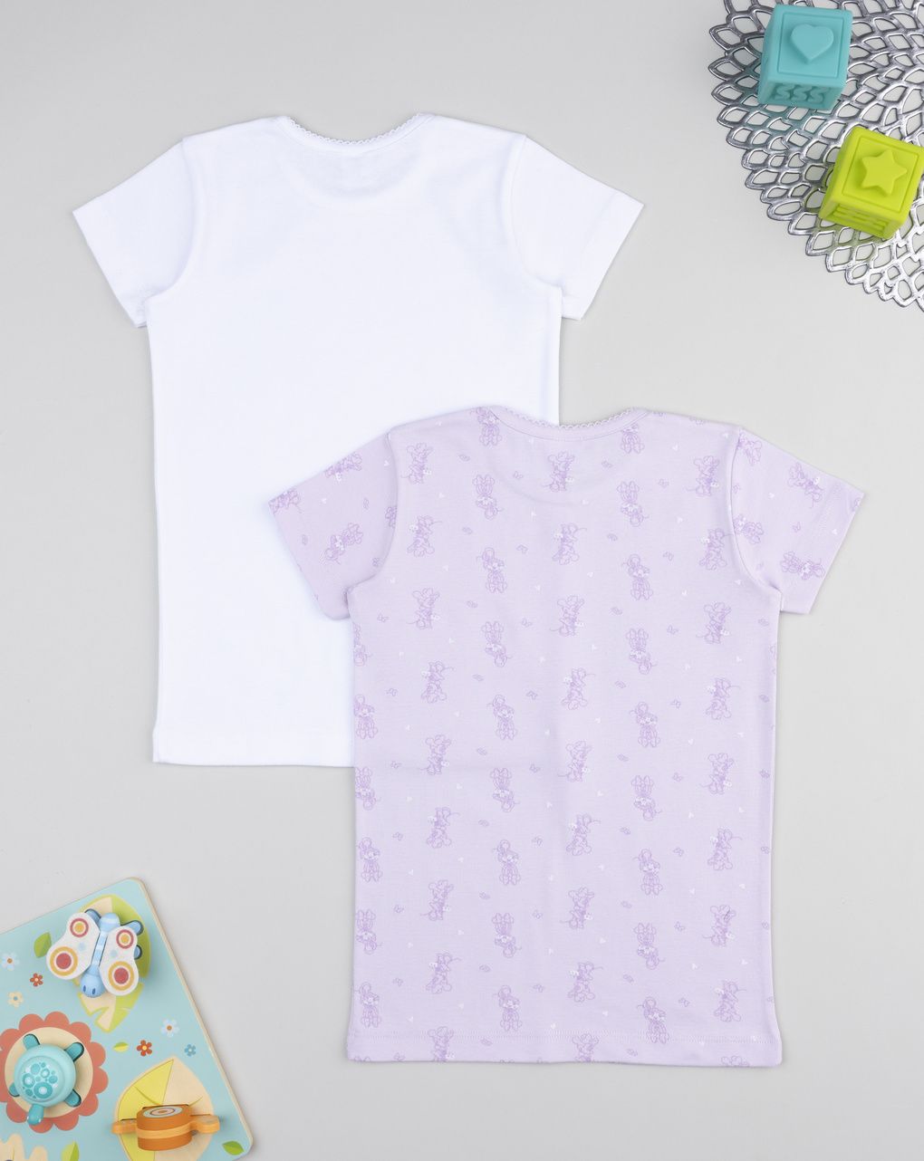 Pack 2 t-shirt bimba minnie mezza manica
