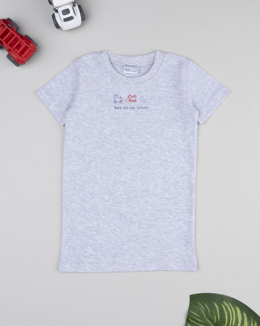 T-shirt bimbo automezzi grigia