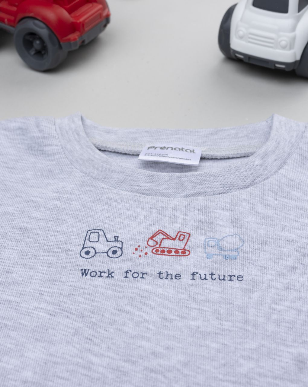 T-shirt bimbo automezzi grigia