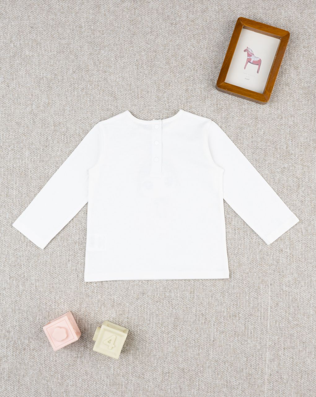 T-shirt bimba bianca stampa "lady unicorn"