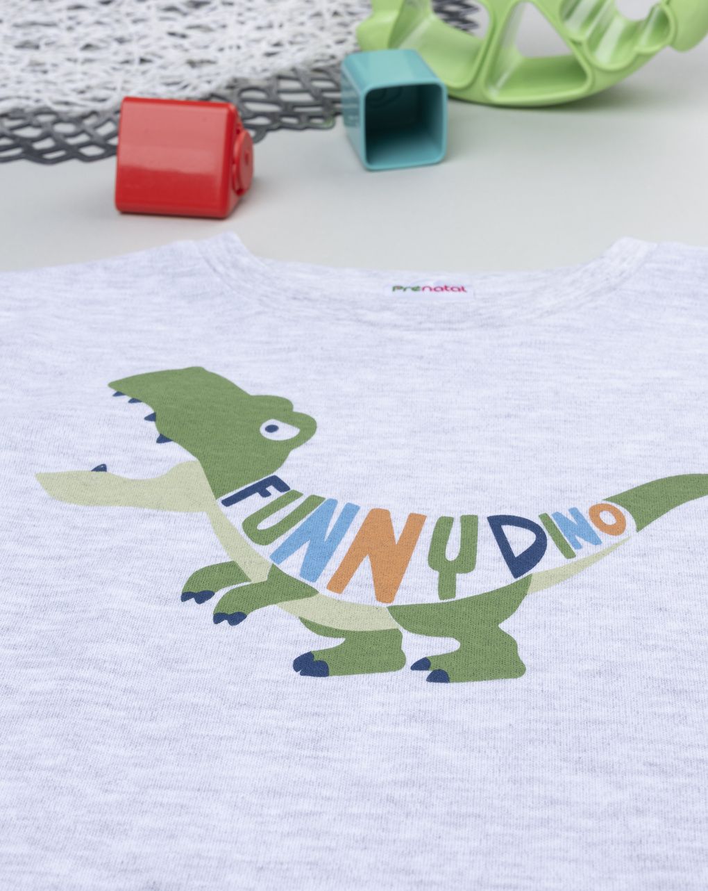 Pigiama bimbo grigio dinosauro