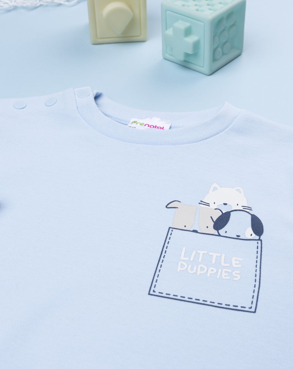 Pigiama bimbo azzurro animaletti