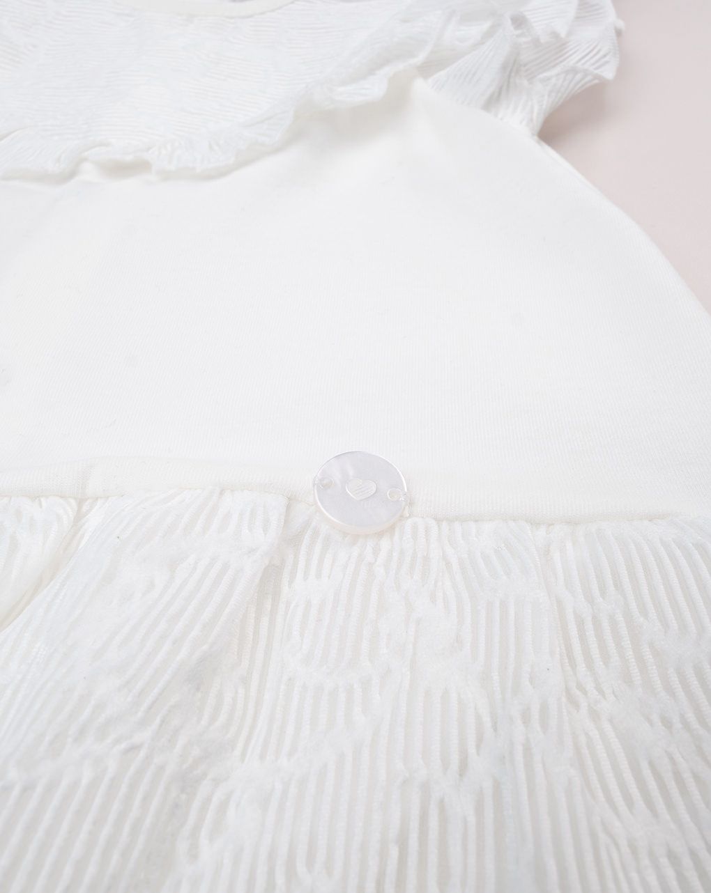 Pagliaccetto jersey bimba panna