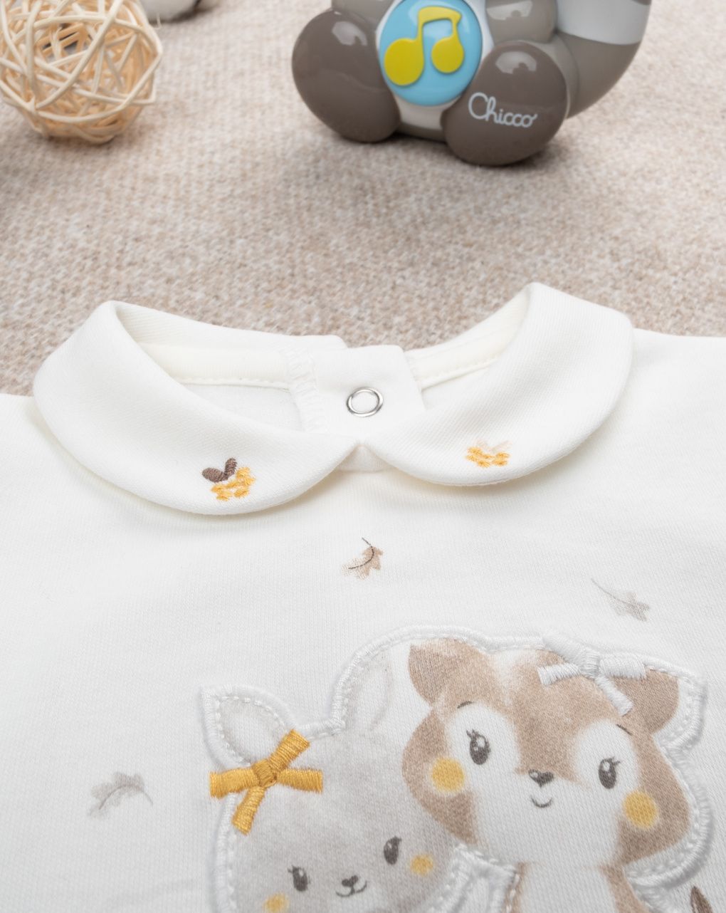 Body maniche lunghe bimba bianco stampato