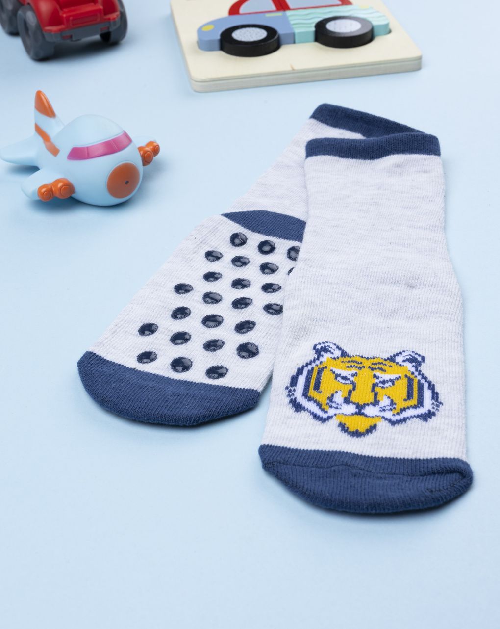 Antiscivolo bimbo grigio tigre