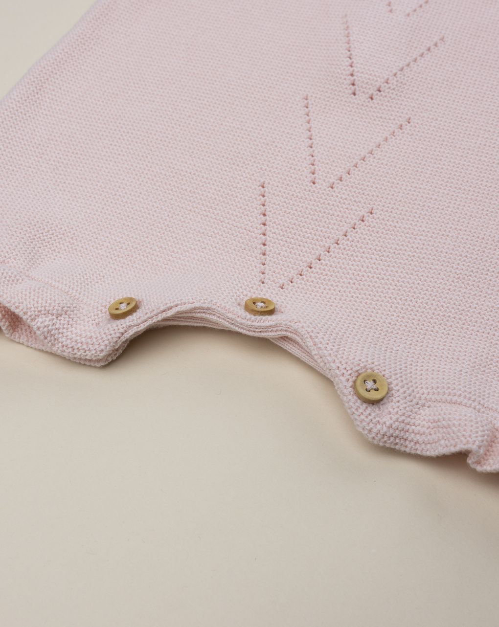 Pagliaccetto neonata tricot rosa