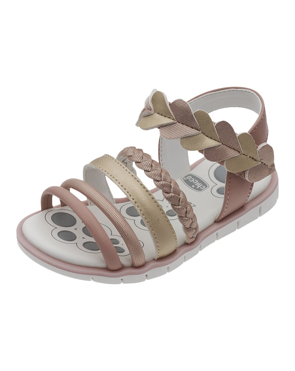 Sandalo covery chicco bimba rosa e oro