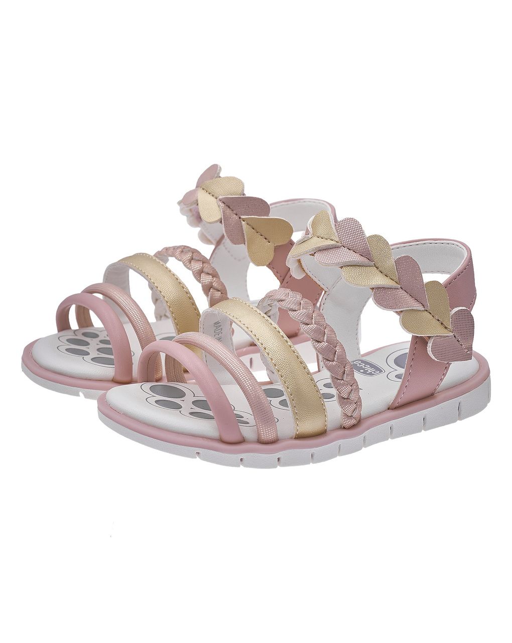 Sandalo covery chicco bimba rosa e oro