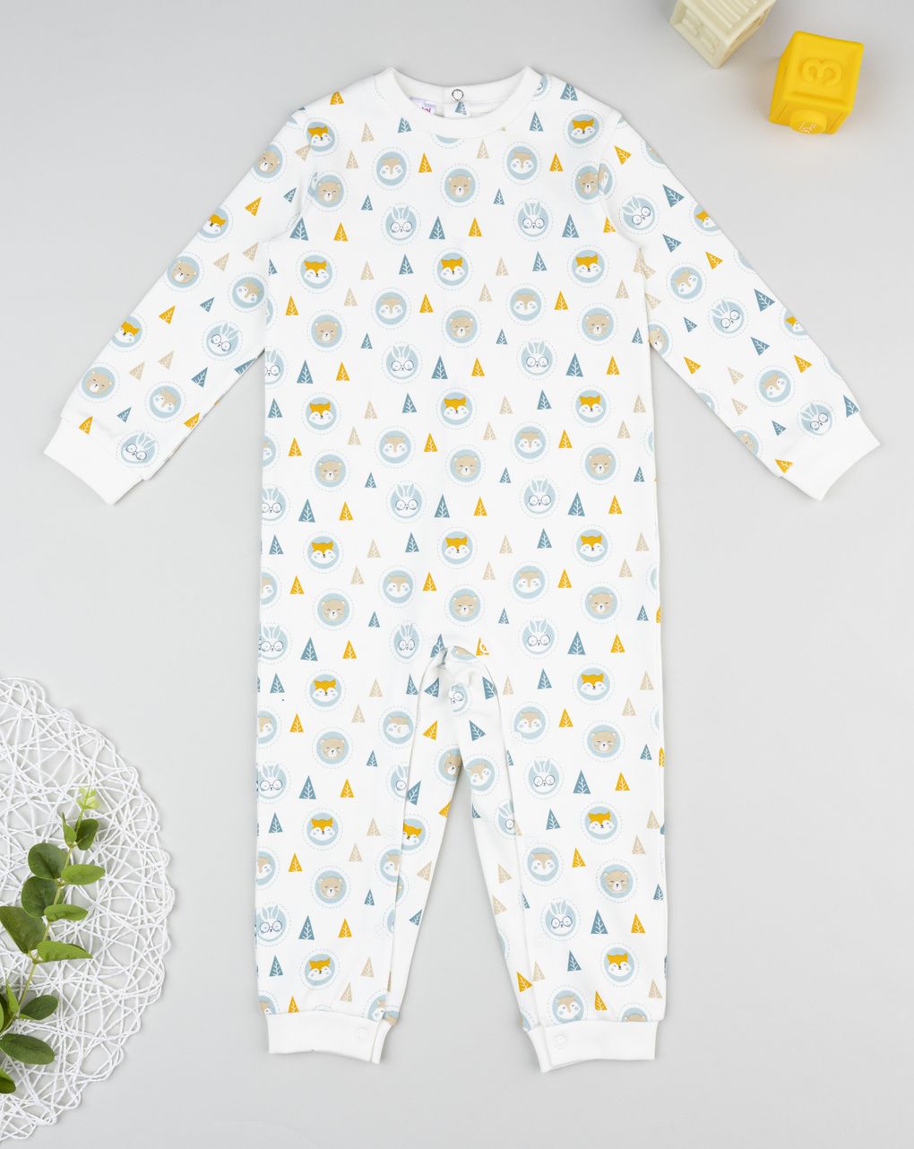 Pigiamone bimbo bianco wood