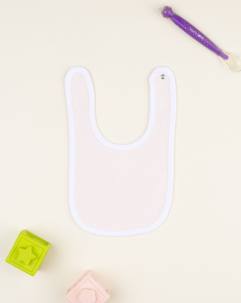 Bavaglino rosa chiaro con alover