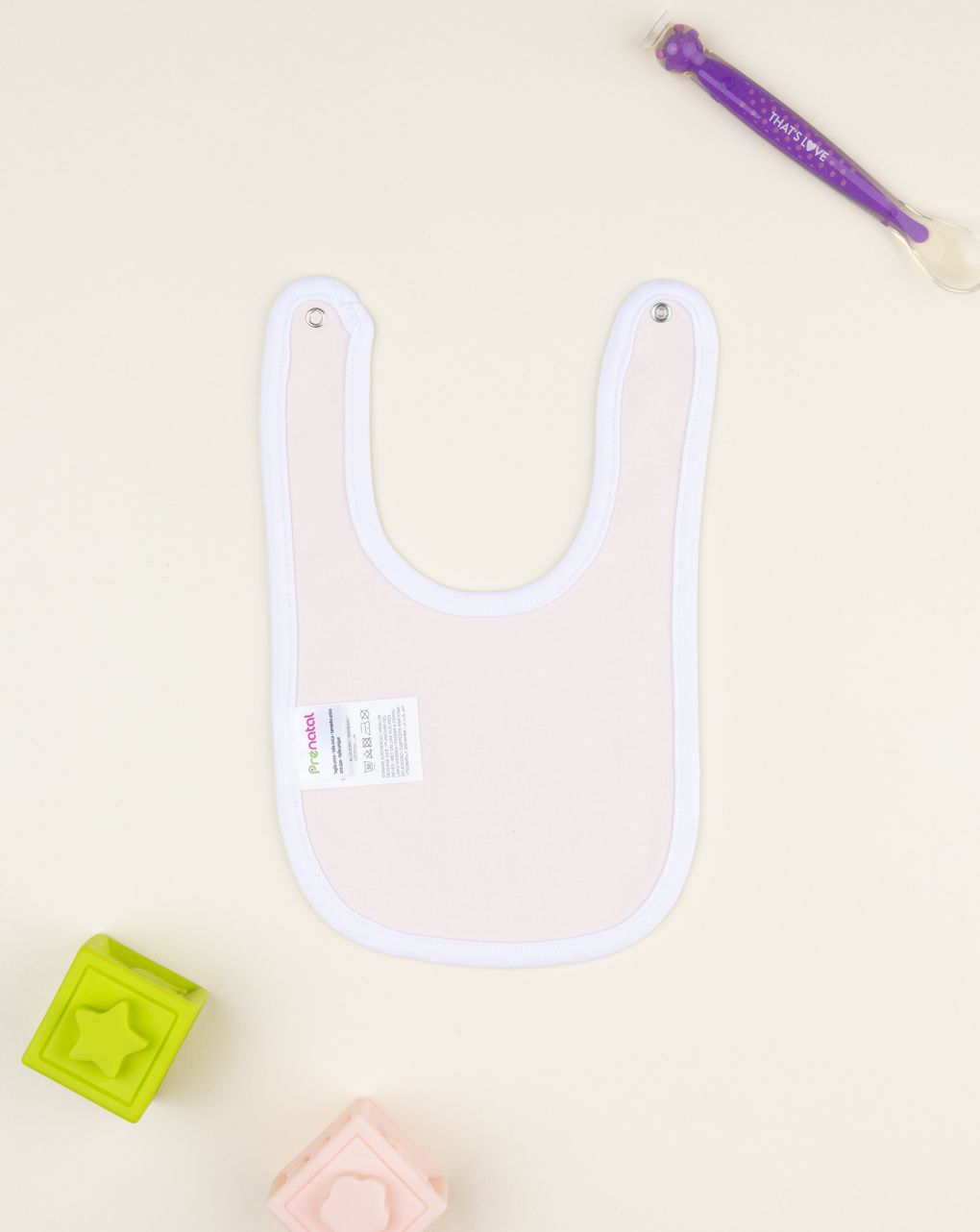 Bavaglino rosa chiaro con alover