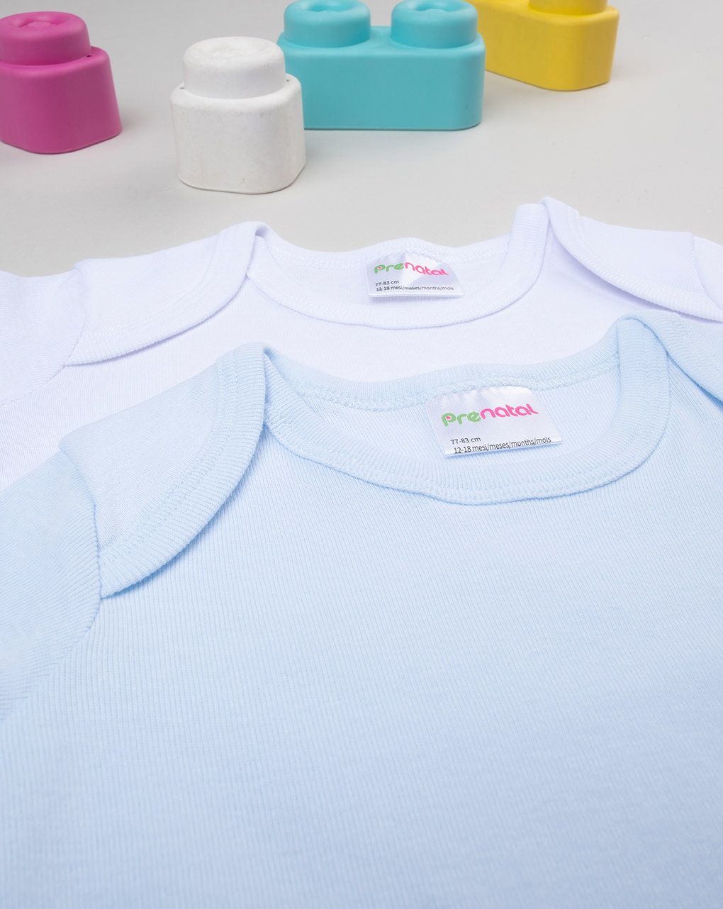 Pack 2 body azzurro e bianco
