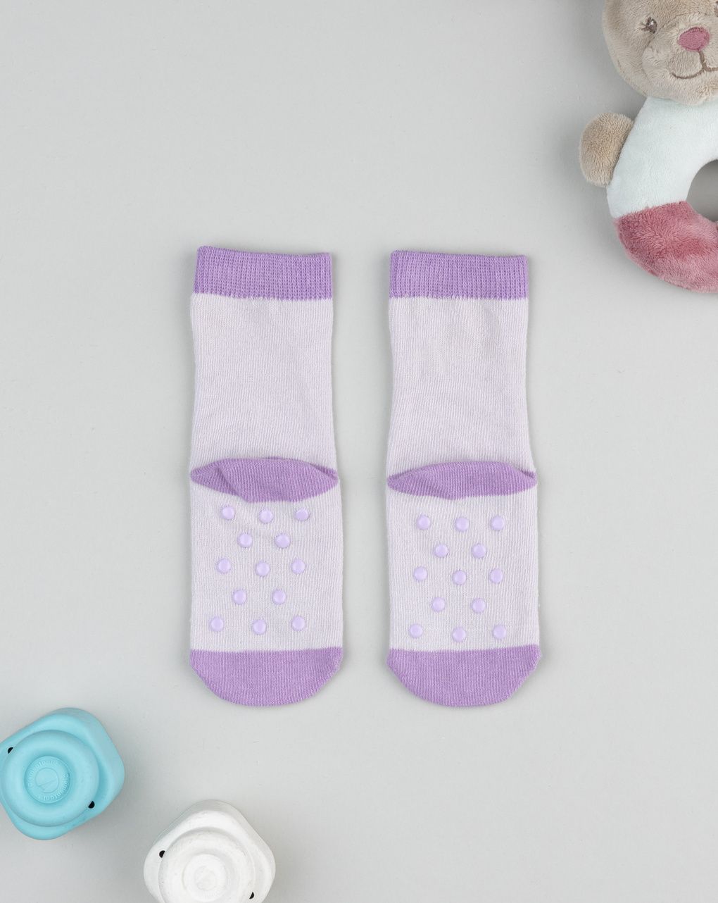 Antiscivolo bimba rosa/lilla coniglietto