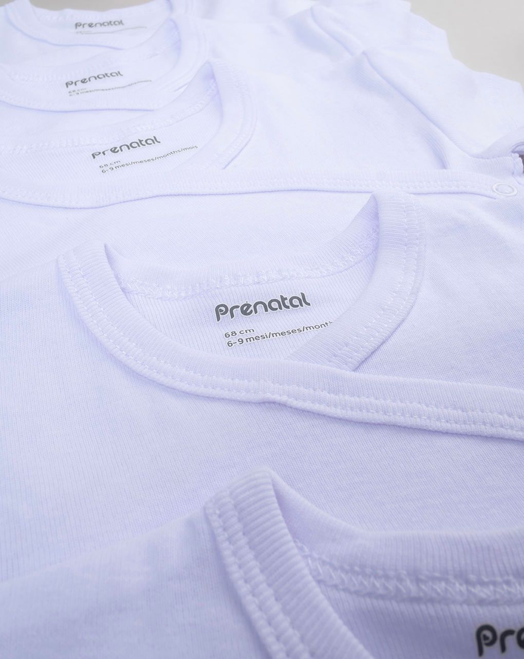 Pack 5 body bianchi con apertura laterale