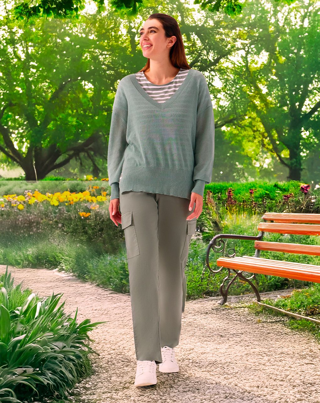 Maglioncino premaman verde salvia